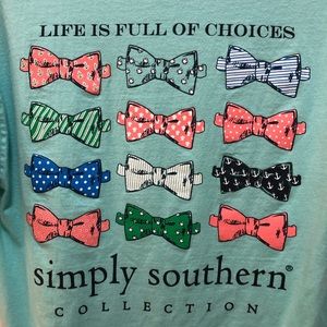 Simply Southern Bow-ties T-shirt - Adult Med
